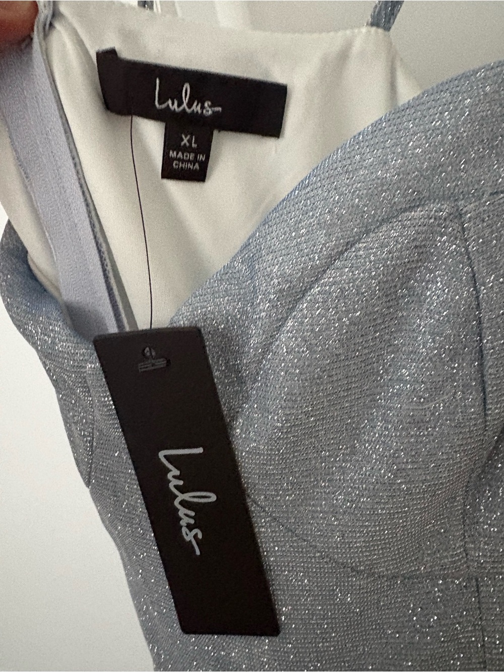 Lulus sparkly blue gown NWT - Picture 4 of 4